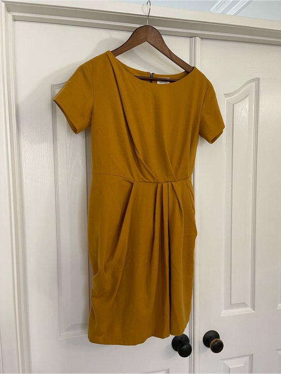 Lanvin Dresses & Skirts - Lanvin en bleu Mustard Short Sleeve mini Dress